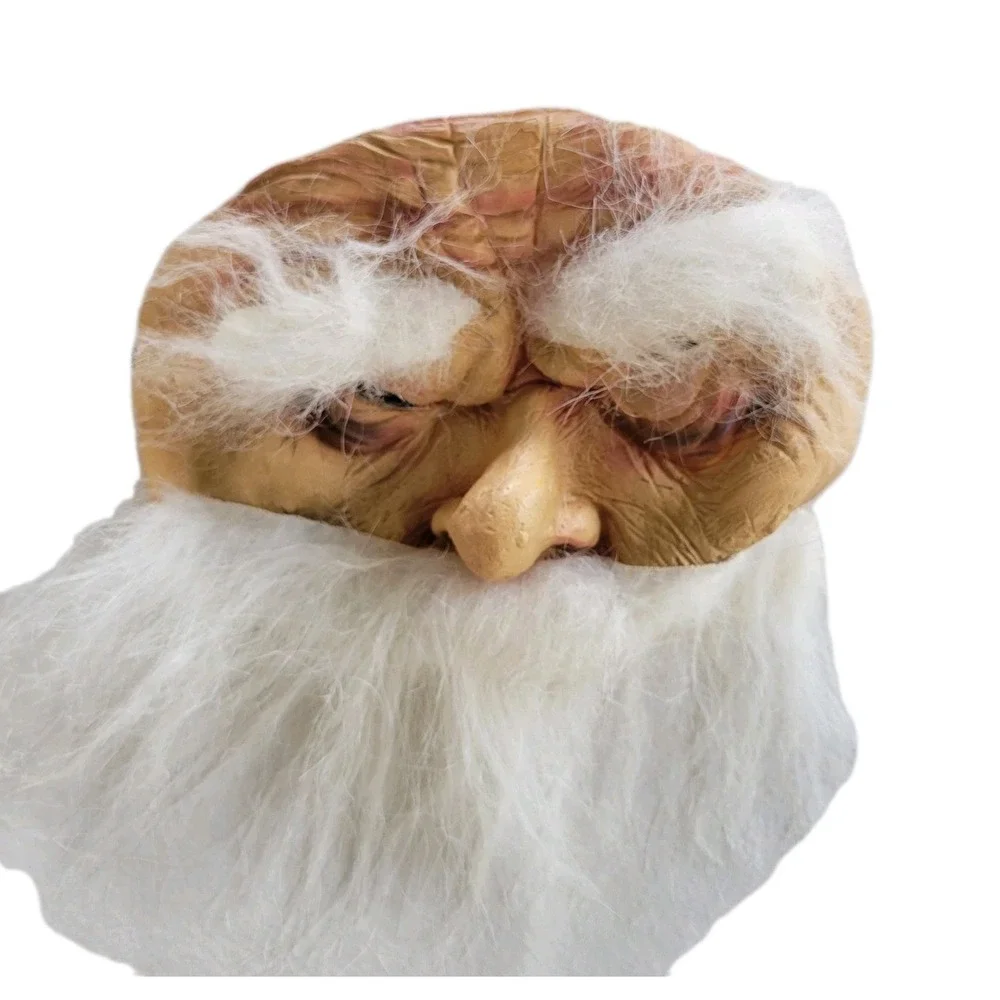 Vintage Seasons Old Man Mask Plastic Beard Eyebrows Costume Party Halloween